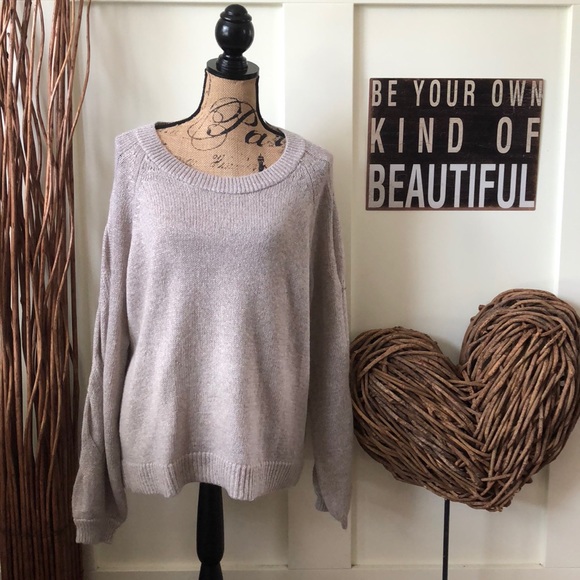Apt. 9 Sweaters - Apt.9 sandpile sweater w/braided knit sleeve